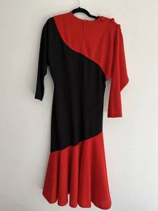 Vintage Salsa Dress Black and Red Size 8 Sabino
