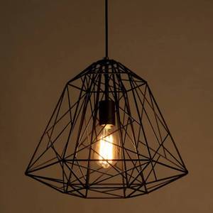 Black Geometric Cage Ceiling Pendant Light