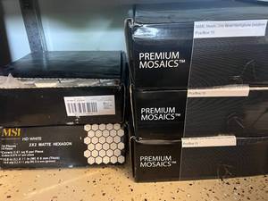 (Qty 6) Premium Mosaics Floor or Wall Tile Brand New in Box
