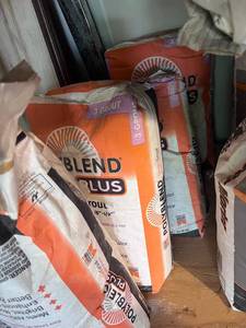 Large Lot of New or Barely Used Floor Mortar