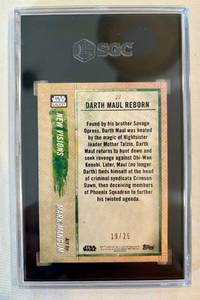 2018 Topps Star Wars Galaxy #27 Darth Maul Reborn Orange 1925 SGC 9.5
