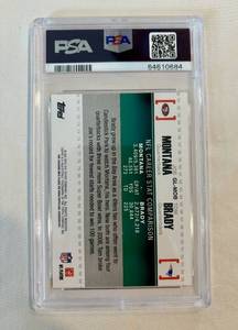 2010 Topps Joe Montana Tom Brady Gridiron Lineage #GLMOB PSA 8