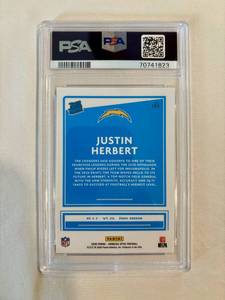 2020 Panini Donruss Optic Justin Herbert #153 PSA 9