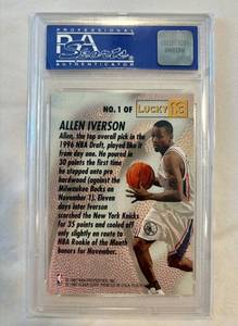 1996 Fleer Lucky 13 Allen Iverson Rookie #1 PSA 9