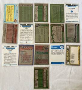 Hank Aaron Dave Winfield Reggie Jackson Mike Scioscia Thurman Munson Vintage Baseball Card Lot