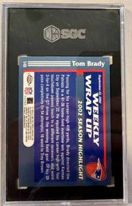 2003 Topps Chrome #148 Tom Brady Weekly Wrap Up SGC 9