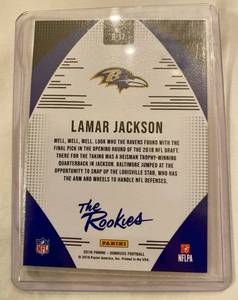 2018 Panini Donruss Football the Rookies Checkerboard Lamar Jackson