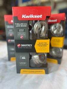 (Qty 3) Kwikset SmartKey single Cylinder Deadbolt