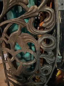 Cast iron bench, back only