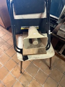 Huge misc lot, loud speaker, med cabinet