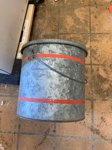 Wood box, vase, enamel ware and minnow bucket