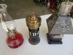 lot 174 image: Two Kerosene Lamps, Lighter Award