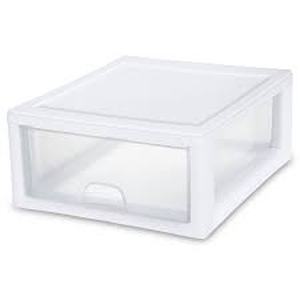 lot 26 image: Set of 2 Sterilite 16 Qt. Stacking Drawer