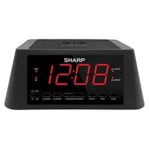 lot 27 image: Wireless Charging Alarm Clock - Sharp