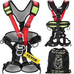 lot 30 image: VEVOR Safety Climbing Harness Rock Tree Body Fall Protection Rappelling Harness Belt Tree Climbing Lanyard