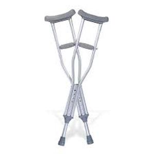 lot 45 image: Medline Industries - Guardian - Mdsv80535 - Guardian Medium Adult Aluminum Push Button Crutch