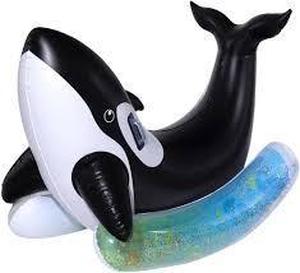 lot 48 image: Members Mark Inflatable Ride On Orca Float Over 5 Feet Long