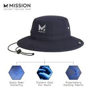 lot 77 image: MISSION Cooling Bucket Hat - Unisex Wide-Brim Hat-Navy