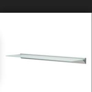 lot 163 image: Set of 3 IKEA Ljusdal Wall-Mounted Floating Frosted Glass Shelves