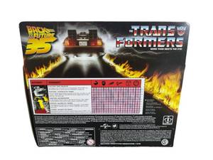 lot 2 image: New Sealed Hasbro Transformers X Back To The Future Delorean GIGAWATT Action Figure