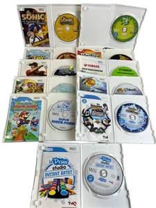 lot 14 image: Used Lot of Nintendo Wii E Games including Super Paper Mario, Sonic and the Secret Rings, and More
