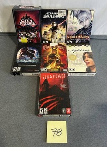 lot 78 image: T PC Video Game Lot including City of Villians, Star Wars Battle Front, Guild Wars, Genesis Rising, Everquest 2, Syberia, and Scratches