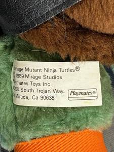 lot 86 image: Vintage 1989 Playmates TMNT 13 Michelangelo Plush Doll