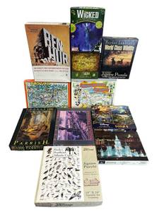lot 137 image: Vintage Puzzle Lot including Ben-Hur Classic Movie Poster