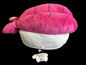 lot 145 image: Rare Yammy Yammy Hime Shrimp Sushi 17 Plush Doll, Vintage 1986 TeleConcepts KC Bearifone Phone Plush Toy, and More