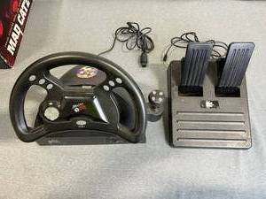 lot 157 image: Vintage MAD CATZ Analog Steering Wheel for Nintendo 64