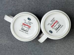 lot 217 image: Campbells Condensed Soup Porcelain Coffee Mugs by Corning Glass Works in Nice Condition