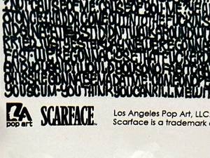 lot 231 image: 24 x 30 Pop Art Scarface Poster