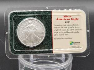 2004 Silver American Eagle US Mint Walking Liberty Coin 1oz .999 fine 2004 U.S. Mint Silver American Eagle Dollar