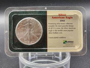 2002 American Silver Eagle US Mint Walking Liberty Coin 1oz .999 fine