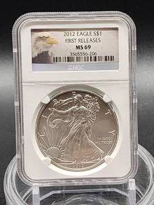 2012 NGC MS69 Silver American Eagle US Mint Walking Liberty Coin 1oz .999 fine