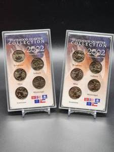 (2) 2002 U.S. Mint Statehood Quarter P&D Coin Sets