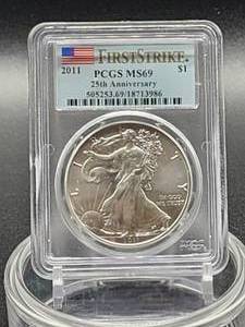 2011 PCGS MS69 Silver American Eagle US Mint Walking Liberty Coin 1oz .999 fine