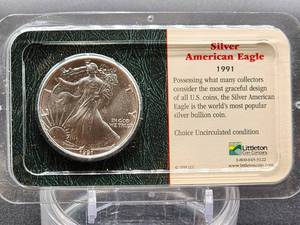1991 American Silver Eagle US Mint Walking Liberty Coin 1oz .999 fine