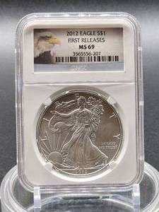 2012 NGC MS69 Silver American Eagle US Mint Walking Liberty Coin 1oz .999 fine