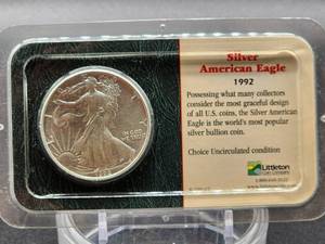 1992 American Silver Eagle US Mint Walking Liberty Coin 1oz .999 fine