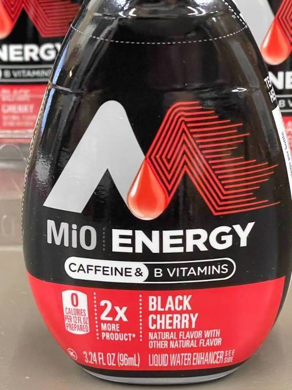 lot 26 image: MiO Energy Liquid Water Enhancer Black Cherry - Lot of 8 Bottles