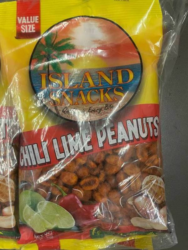 lot 29 image: Island Snacks Chili Lime Peanuts - Value Size, 6-Pack