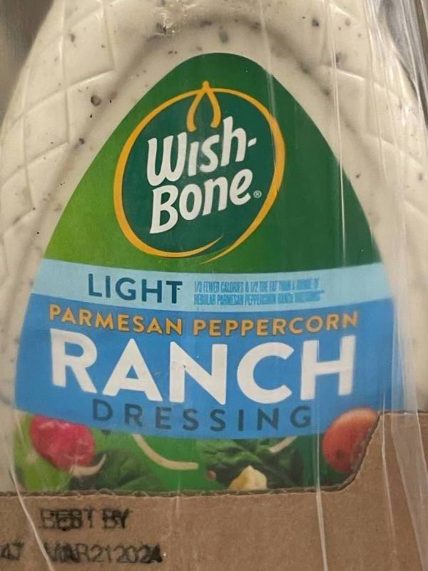 lot 30 image: Wish-Bone Light Parmesan Peppercorn Ranch Dressing 6x15 OZ