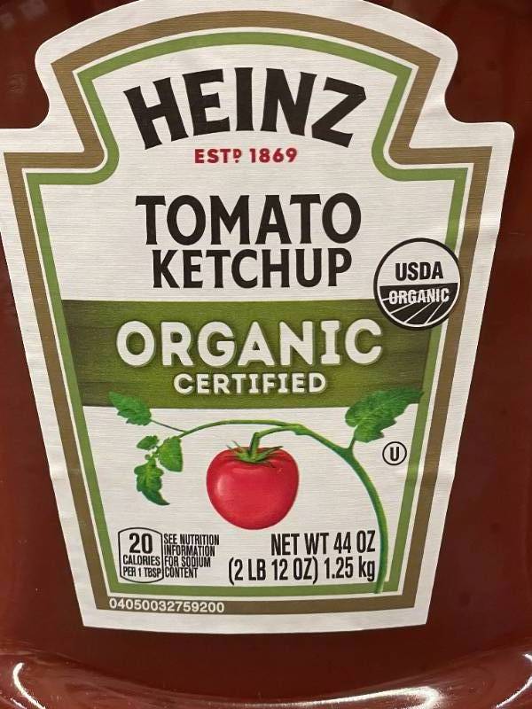 lot 33 image: Heinz Organic Tomato Ketchup Two-Pack (44 oz each)