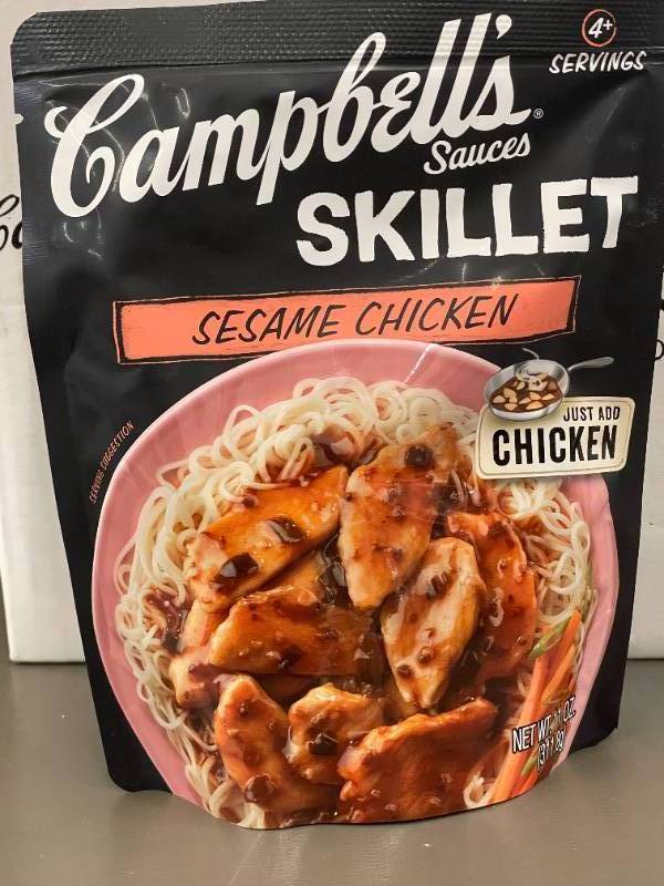 lot 44 image: Campbells Skillet Sesame Chicken Sauce, 6 Pack Case