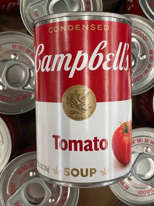lot 45 image: Campbells Condensed Tomato Soup Lot - 24 Cans