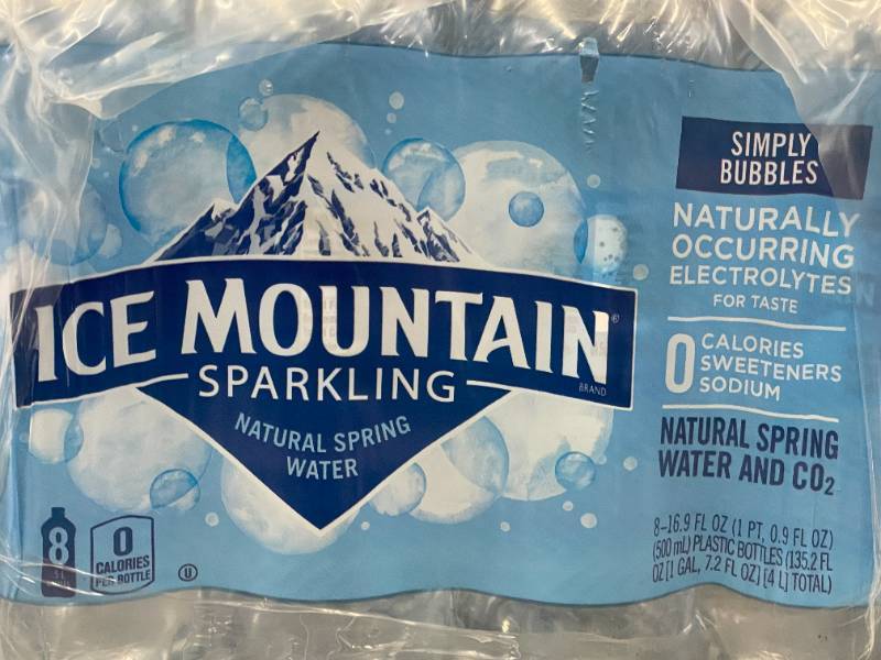 lot 73 image: Ice Mountain Sparkling Water Simply Bubbles - 24 Pack