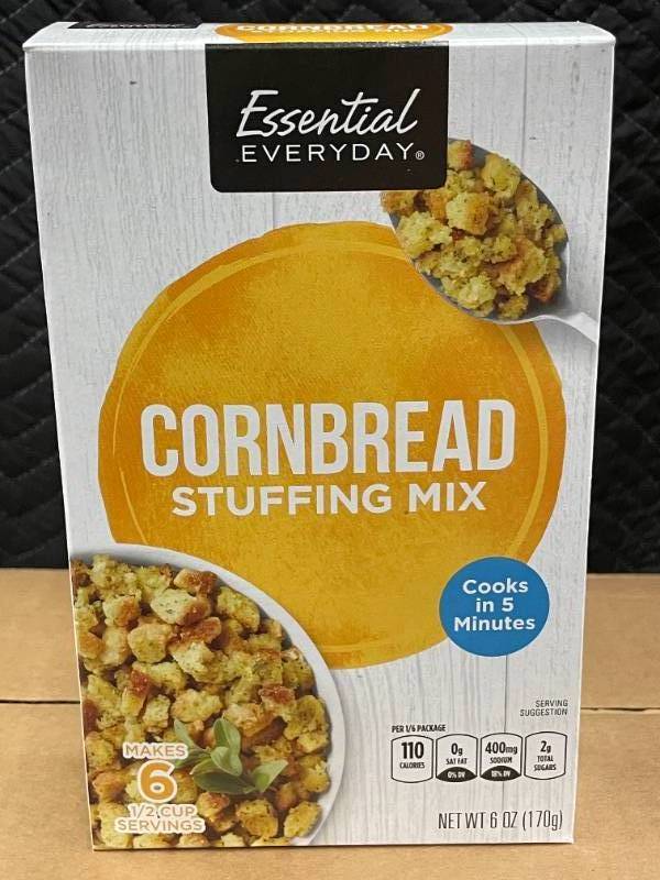 lot 84 image: Essential Everyday Cornbread Stuffing Mix Lot - 12 Boxes