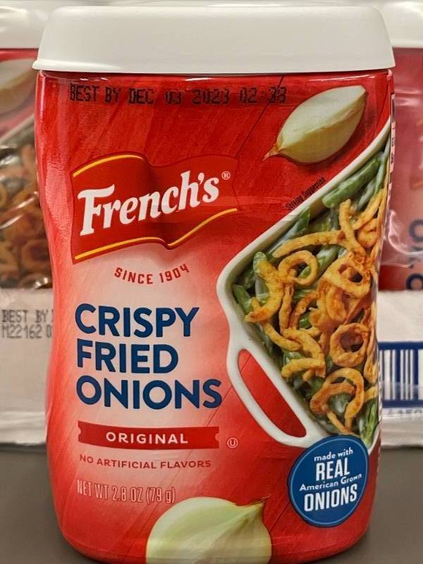 lot 137 image: Frenchs Crispy Fried Onions Original 15-Pack