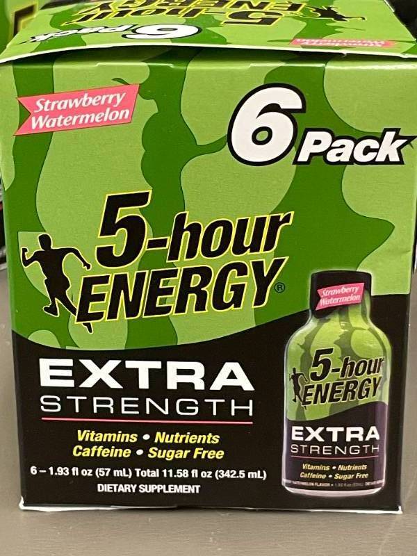 lot 157 image: 5-hour ENERGY Extra Strength Strawberry Watermelon 6-Pack X 2 --- 12 TOTAL